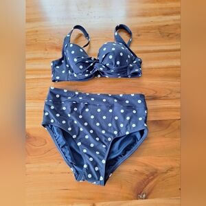 Lands End Retro Polka Dot Bikini
